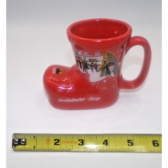 Vintage Christkindlmarket Chicago Christmas Mug 2006 Red Boot Gluhewein Mulled - Picture 11 of 11